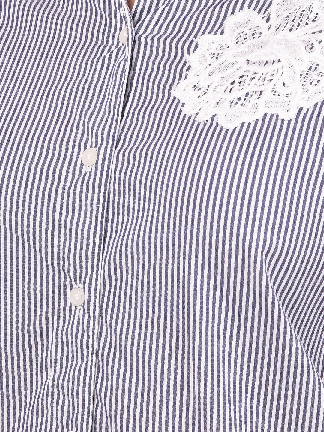 Numero Uno Women Striped Embroidered Shirt